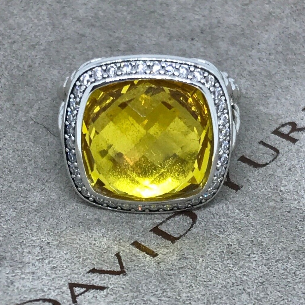 DAVID YURMAN 14mm Lemon Citrine Albion Ring Sz6.75